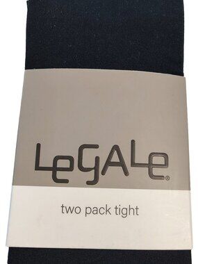 Women's Brand New Unopened Black L/XL Legale 2-Pack Of Tights
